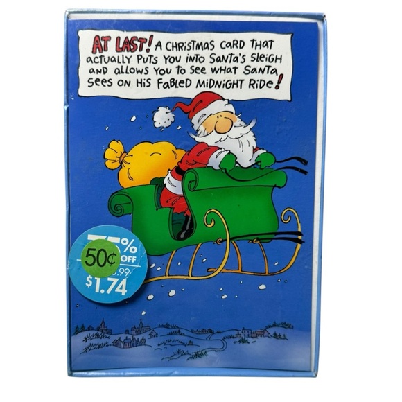 Vintage Party City Humor Christmas Cards Set - Picture 12 of 12